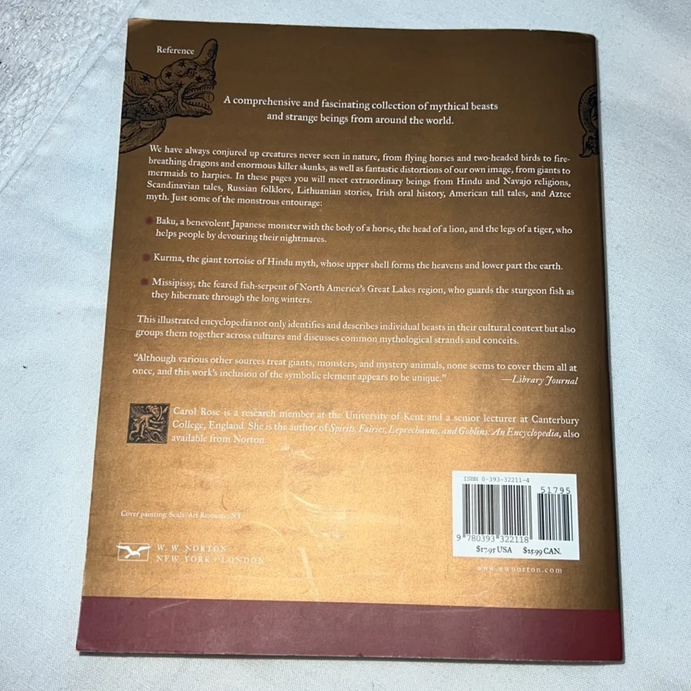 GIANTS, MONSTERS & DRAGONS AN ENCYCLOPEDIA OF FOLKLORE, LEGEND AND MYTH BOOK